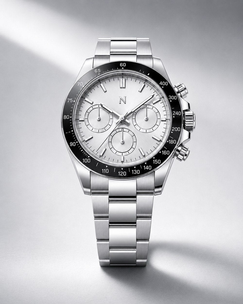 NUMERAL Steel One silver chronograph watch